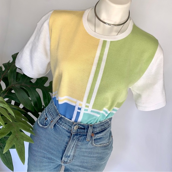 m o d :: Retro Vintage Geometric Artsy Knit Top - Picture 8 of 8